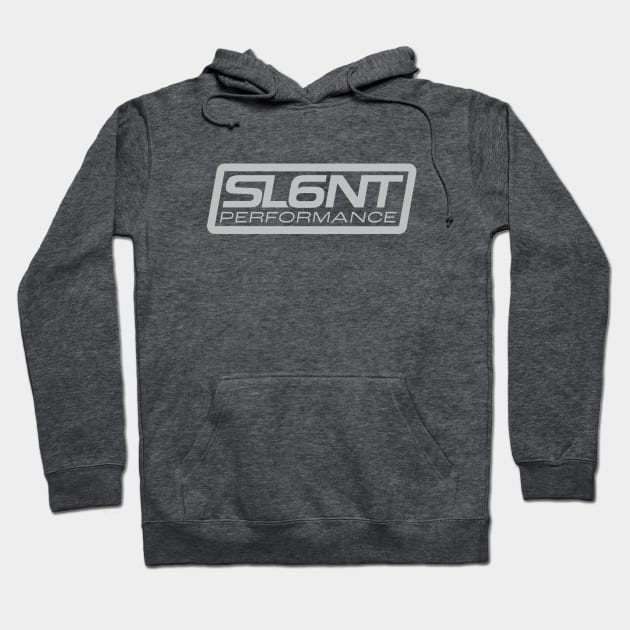 Slant 6 Performance (Gray + Asphalt) Hoodie by jepegdesign